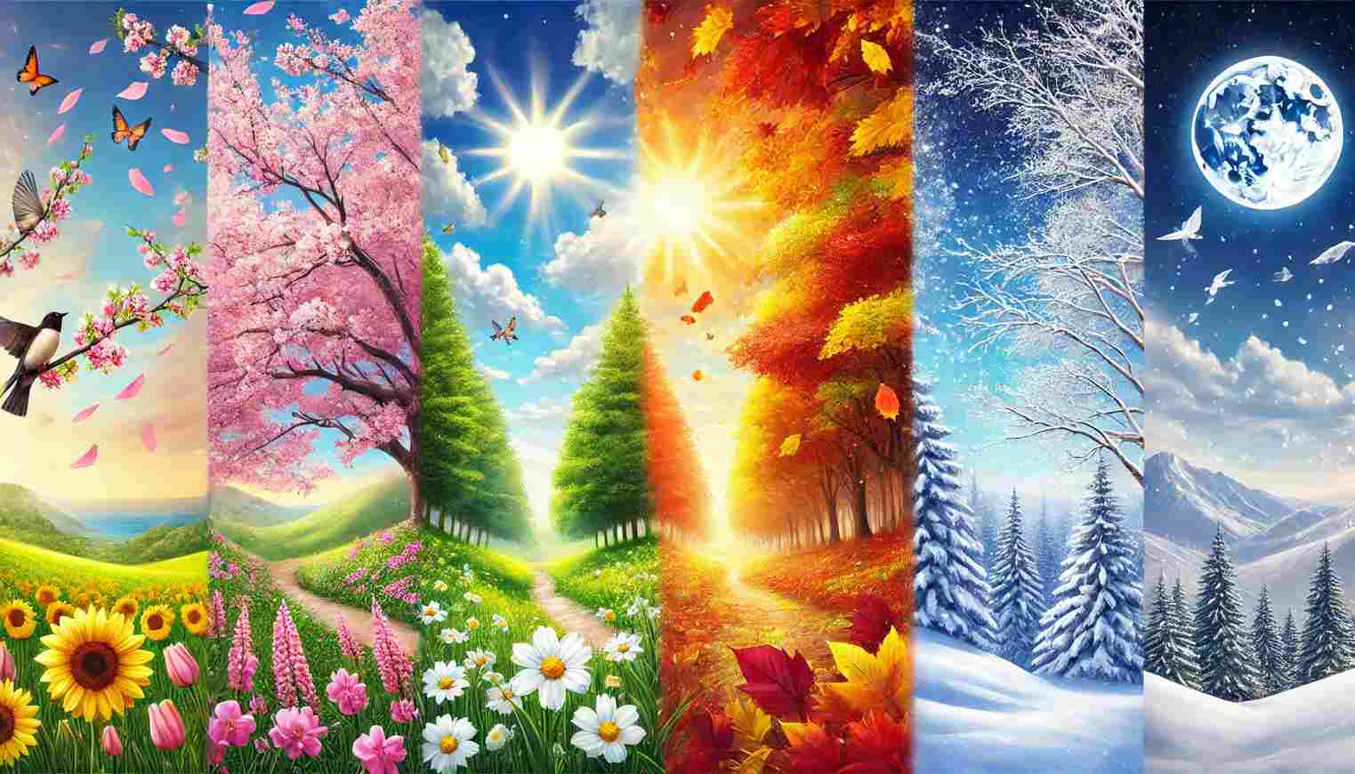 四季と中医学の季節養生イメージ