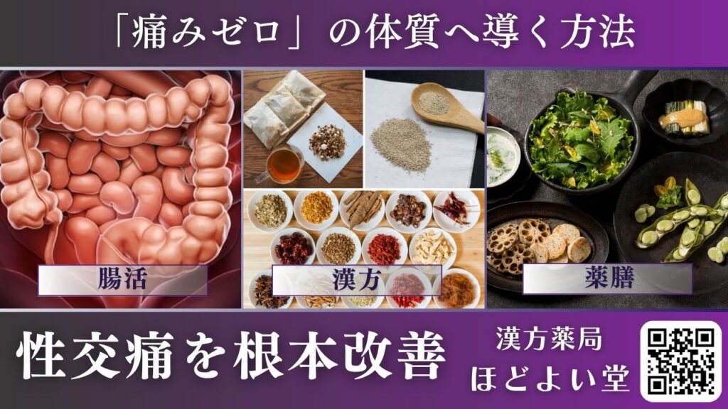 性交痛の悩みを漢方×薬膳×腸活でやさしく改善するほどよい堂の治療法紹介画像