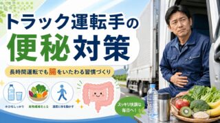 トラック運転手の便秘対策|長時間座りっぱなしでも“毎日出る”腸活×漢方の整え方