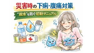 災害時の下痢・腹痛対策｜“脱水”を防ぐ初動マニュアル