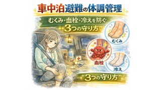 車中泊避難の体調管理｜むくみ・血栓・冷えを防ぐ“3つの守り方”