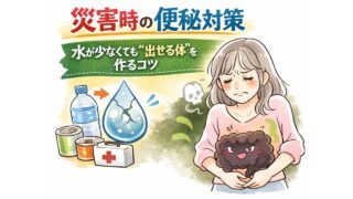 災害時の便秘対策｜水が少なくても“出せる体”を作るコツ