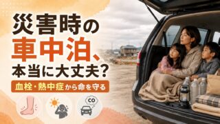 災害時の車中泊、本当に大丈夫?血栓・熱中症から命を守る7つの対策【薬剤師解説】