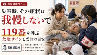 災害時、その症状は我慢しないで|119番を呼ぶ危険サインと受診の目安