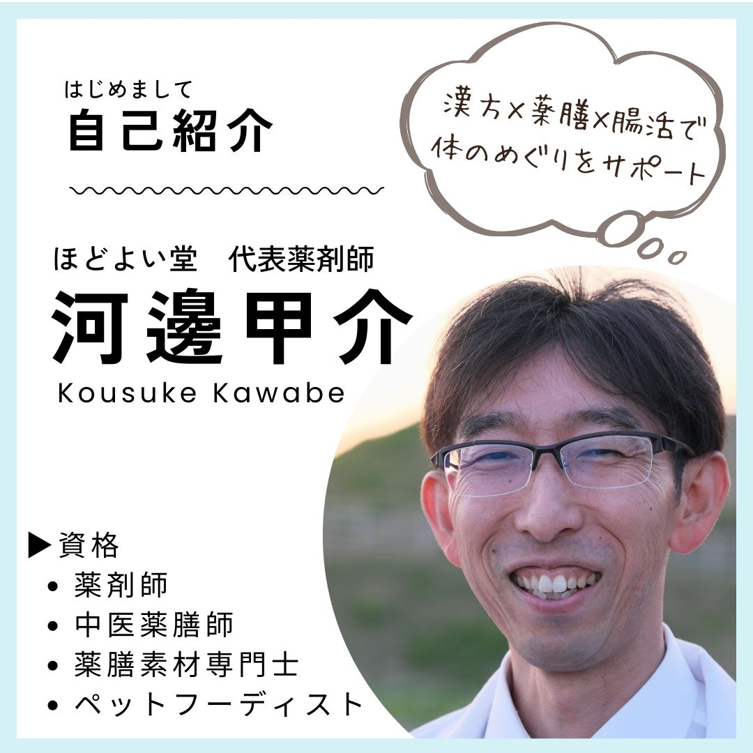 ほどよい堂 代表 河邊甲介｜宮崎県川南町の峠にある漢方相談薬局