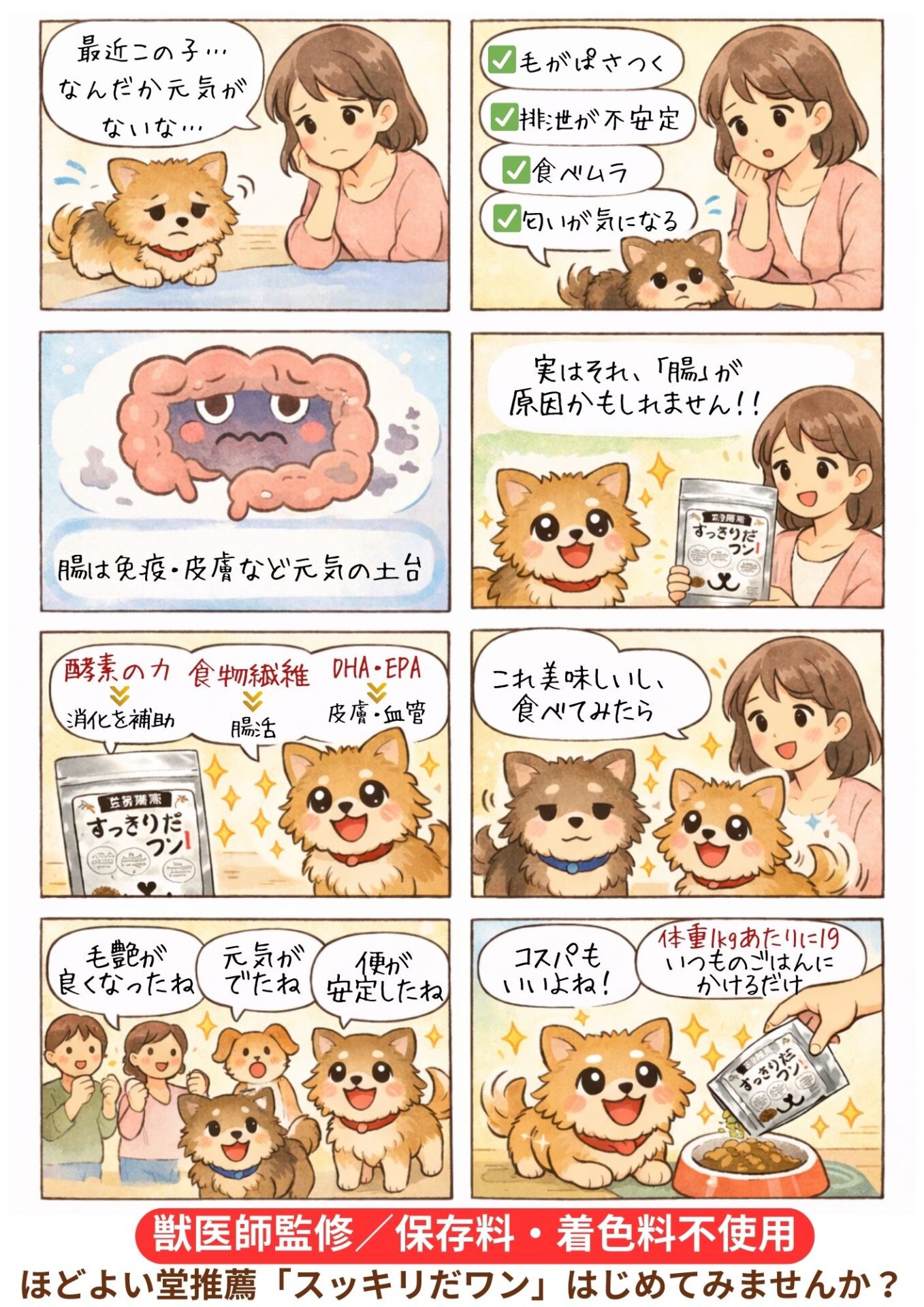 すっきりだワン｜ごはんに混ぜるだけの玄米発酵食品（イメージ）