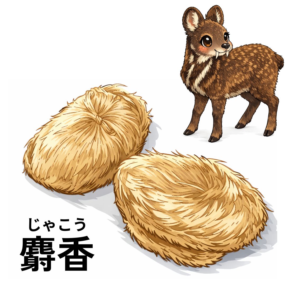 麝香（じゃこう）の生薬イメージ