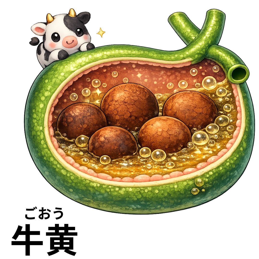 動物性生薬「牛黄」のイラスト