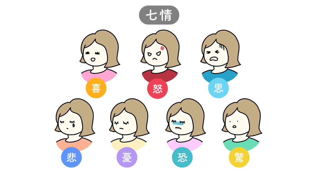 七情と感情バランスをイメージした図