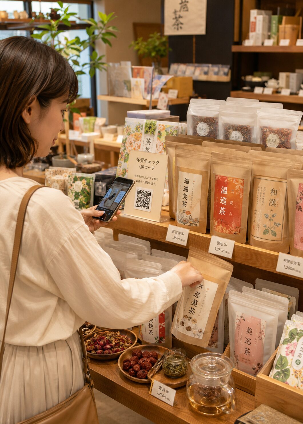 セレクトショップの一角で体質を知って選ぶ新しい薬膳茶体験