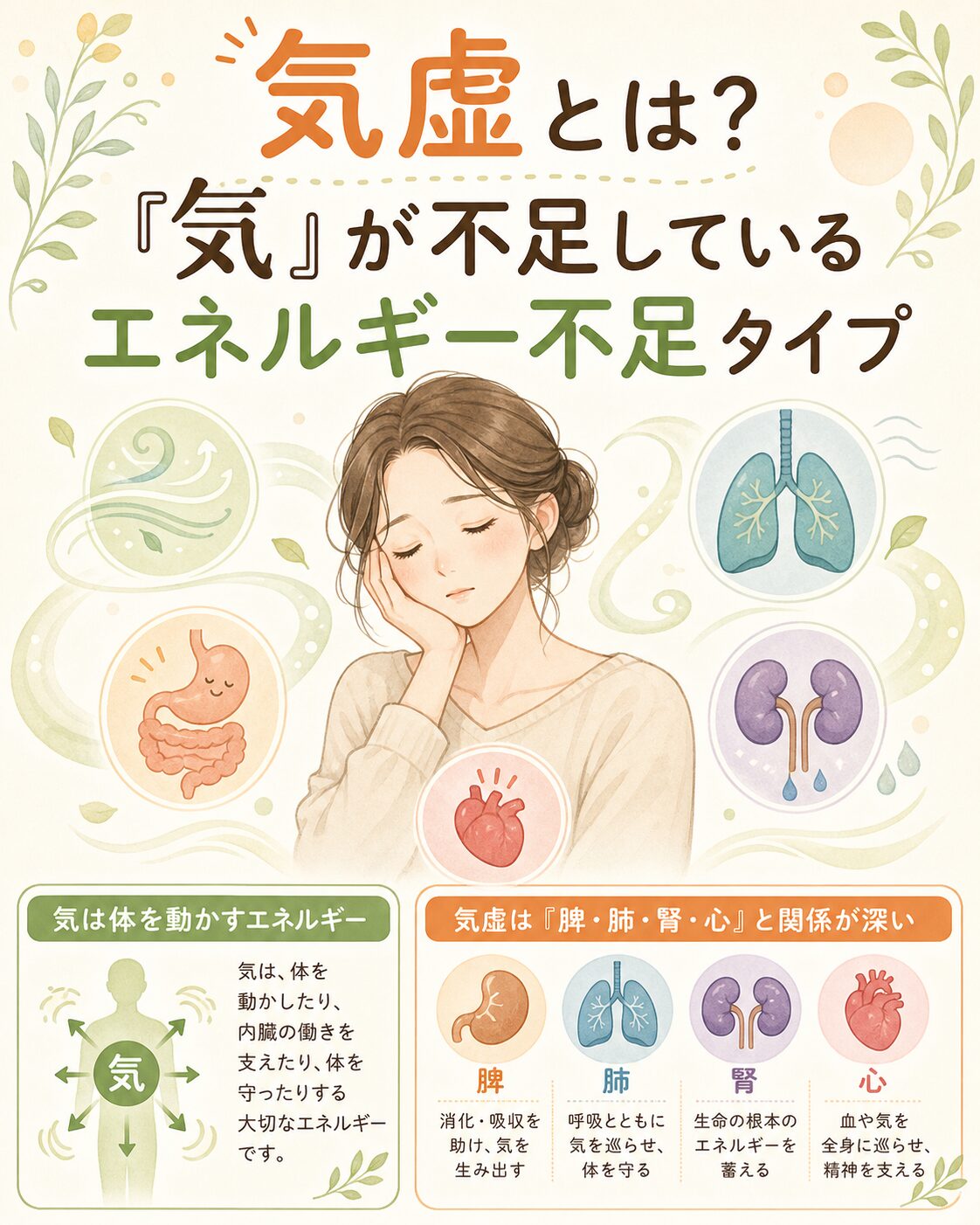 気虚とは疲れやすい胃腸虚弱タイプを漢方で解説