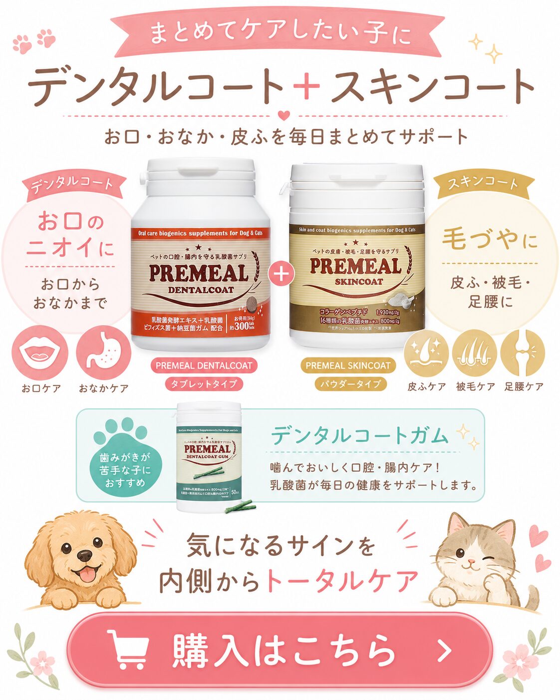 デンタルコートとスキンコートのセット提案