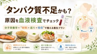 タンパク質不足かも?原因を血液検査でチェック|分子栄養学ד材料×巡り×吸収”で整える養生プラン