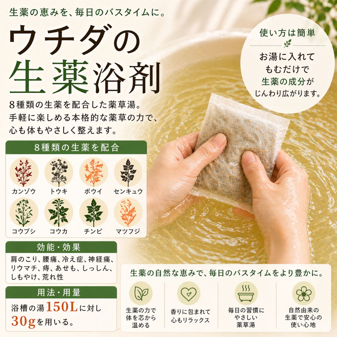 ほどよい堂で購入できる生薬入浴剤