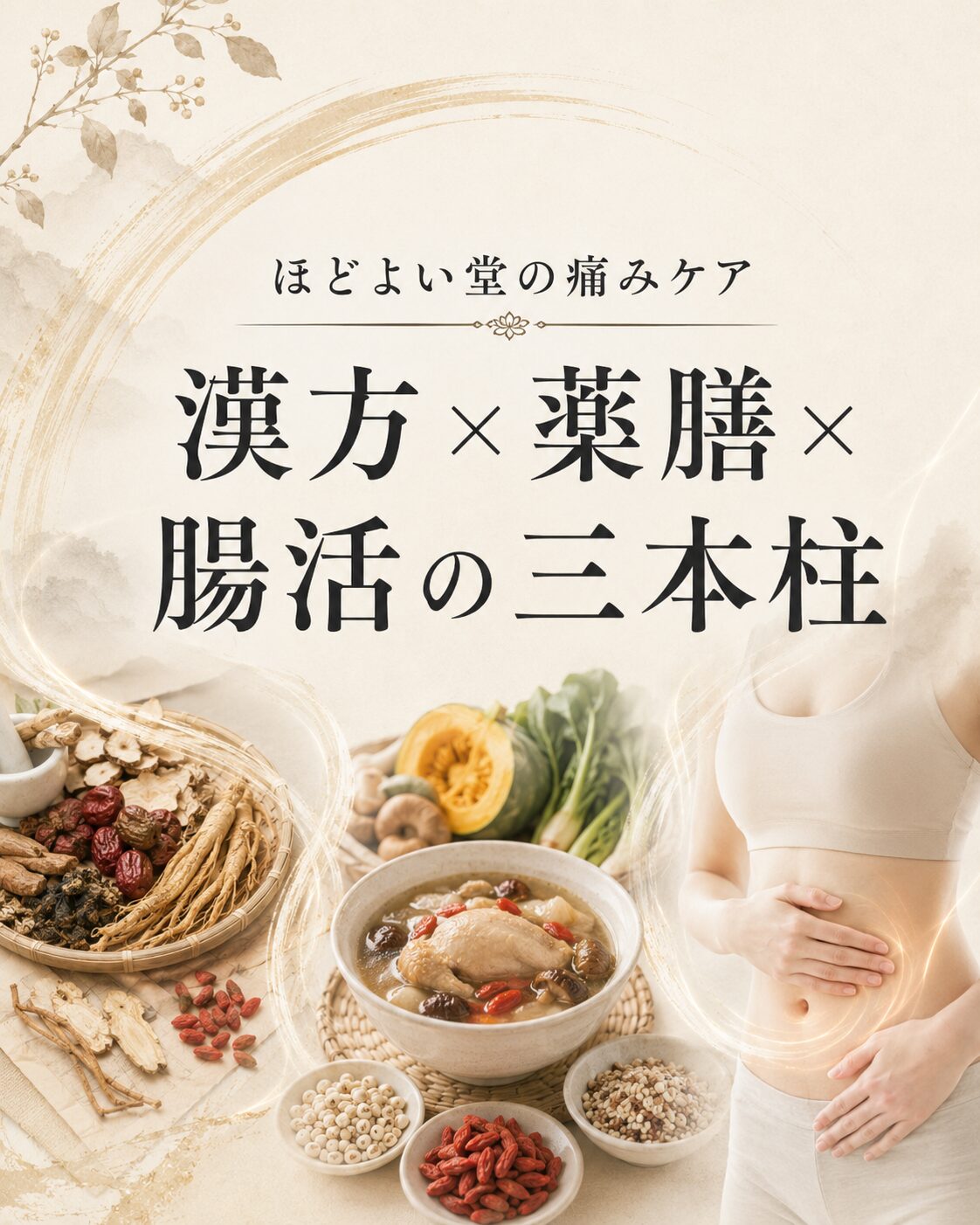 漢方 薬膳 腸活で痛みとしびれの体質ケア