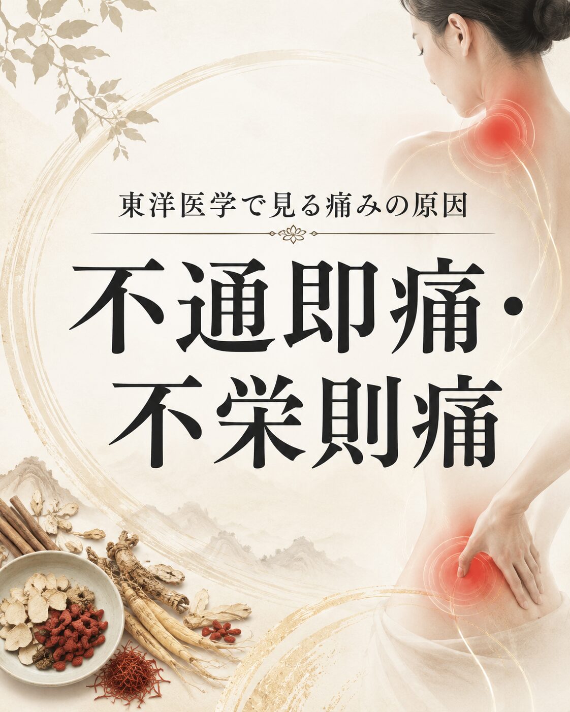 痛みやしびれと血流 毛細血管の巡りを整えるイメージ