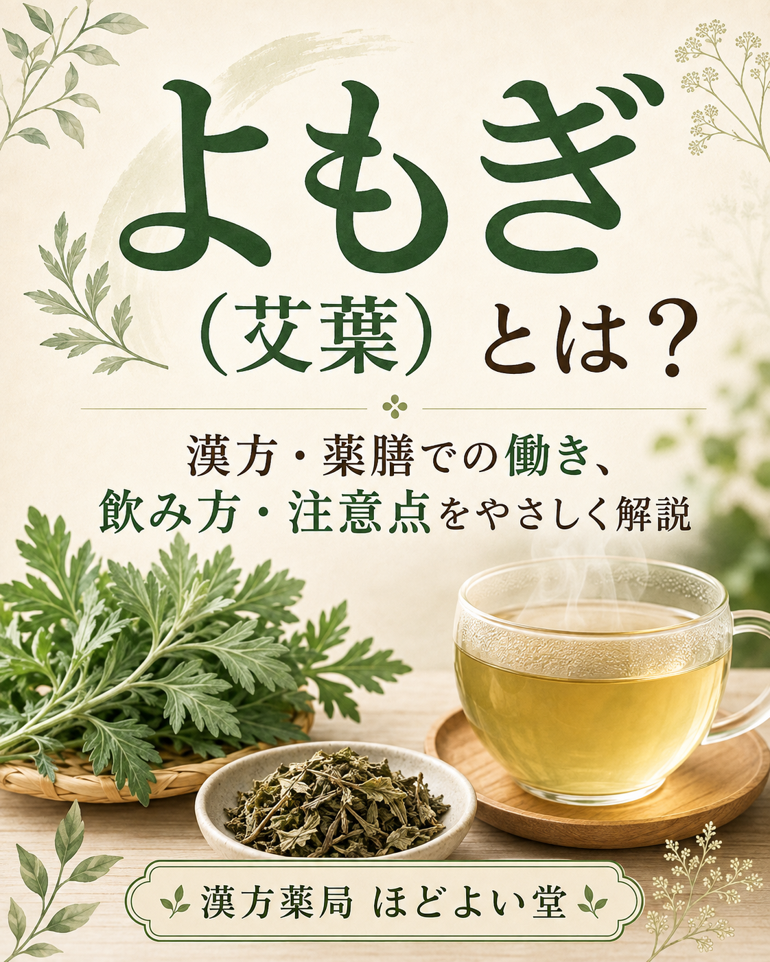よもぎ艾葉とは 漢方薬膳での働き 飲み方 注意点